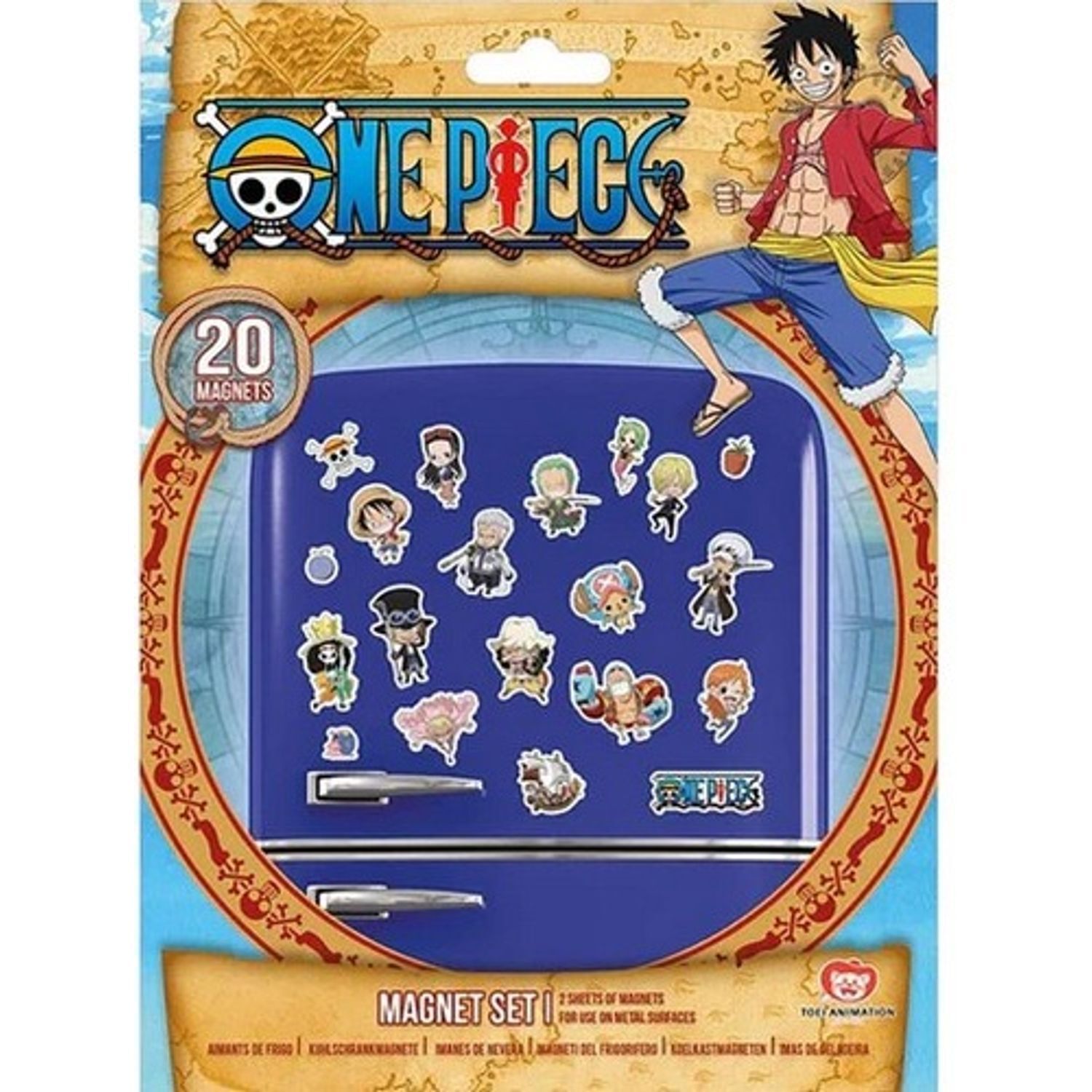 One Piece Chibi Fridge Magnet (Pack Of 20) - Multicoloured