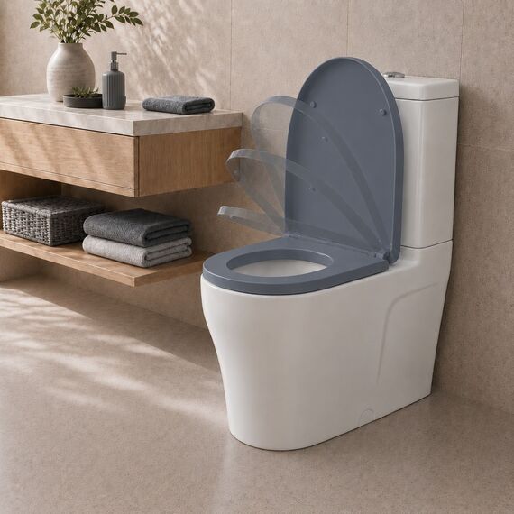 Toilet Seat Soft Close D Shape Premium Thermoplastic Universal