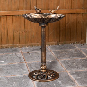 Bronze Bronze Effect Garden Twin Bird Bath with Bird Sculptures shot 16981534