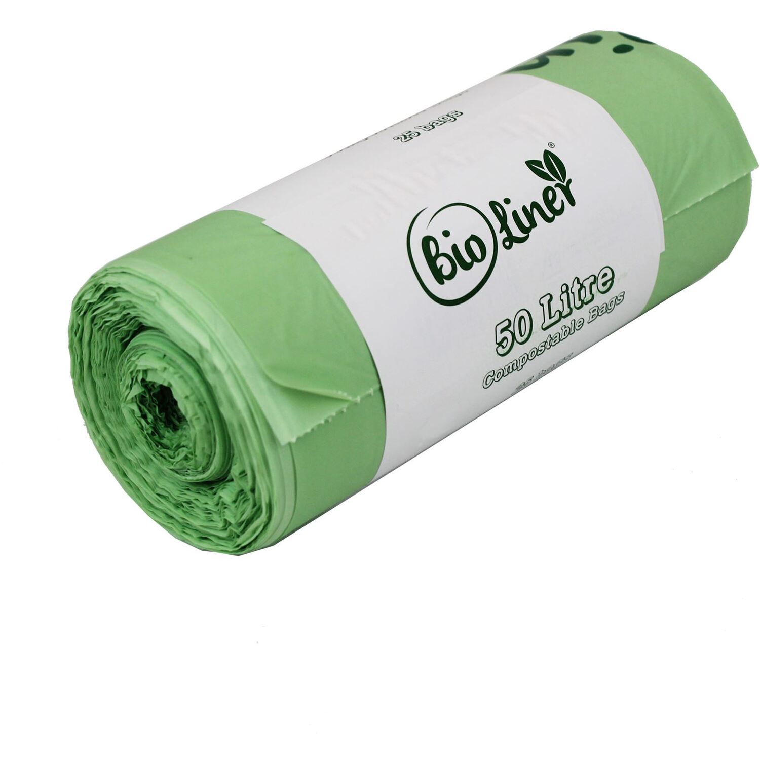 Bioliner 50 Litre Compostable Bags For Swing Bins & Dustbins - Green / 1 - Image 4
