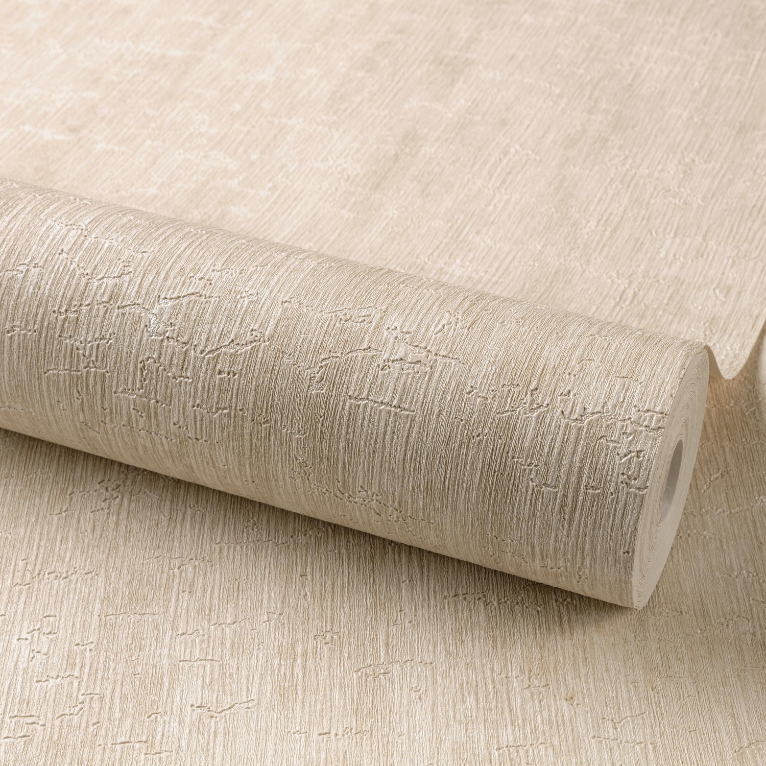 Grandeco Boutique Aspen Bark Texture Embossed Wallpaper - Beige
