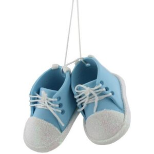 Baby Blue Bootees Tree Ornament by Juliana 2 Pack