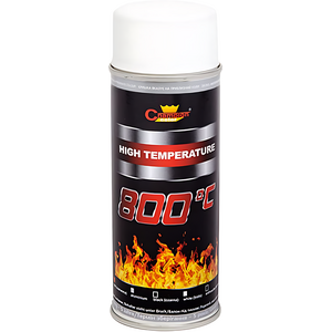 400 mL White RAL 9003 Heat-Resistant Enamel Spray Paint Silicone-Based Up to 800 C