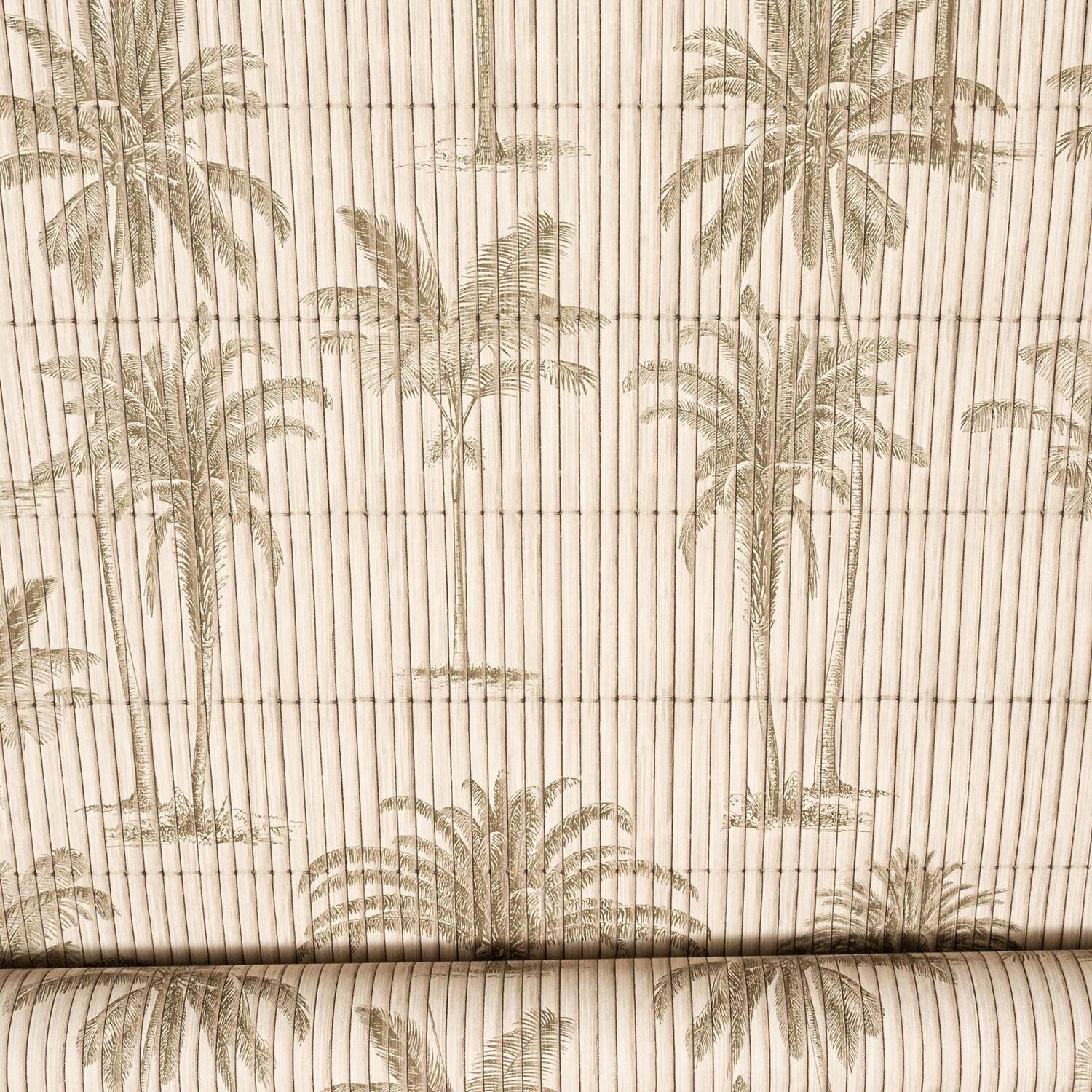 Muriva Natural Palm Tree Wallpaper Bamboo Effect Vinyl - Image 4