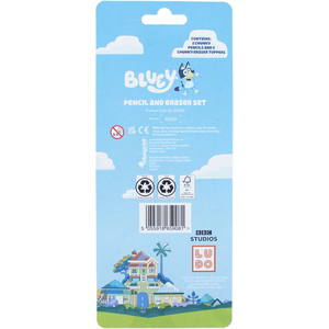 Bluey Pencil & Eraser Set