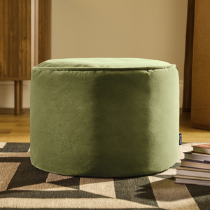 Olive Green icon Milano Round Velvet Pouffe shot 19506554