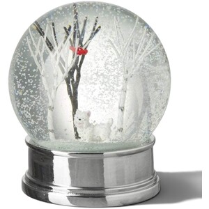 White Scottie Dog Christmas Snow Globe