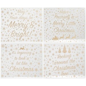 The Leonardo Collection Gold Glitter Mirror Placemats