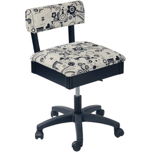 Hydraulic Sewing Chair Black and White Notions Design - HT2016
