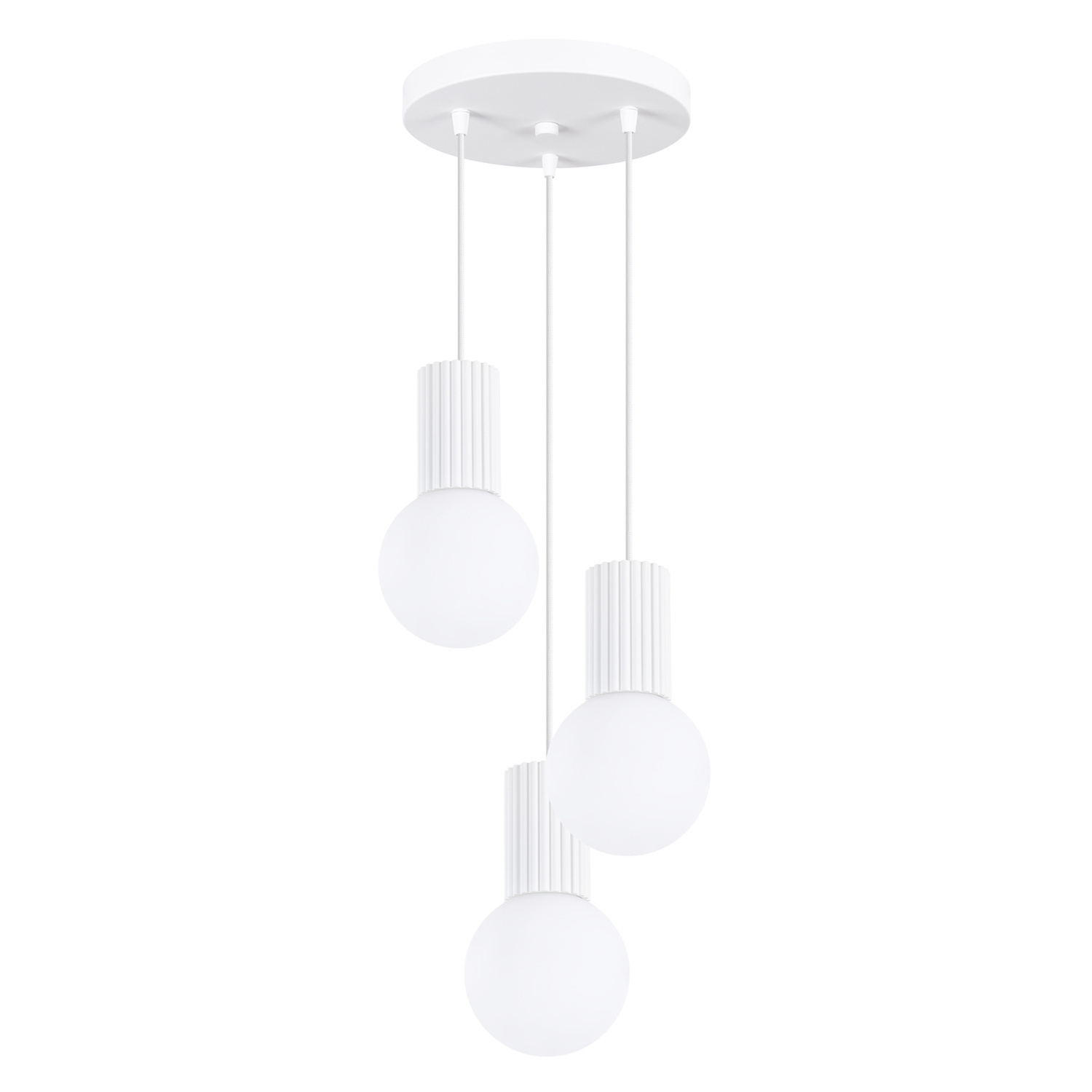 Sollux Lighting Pendant Lamp Halo 3P White - White