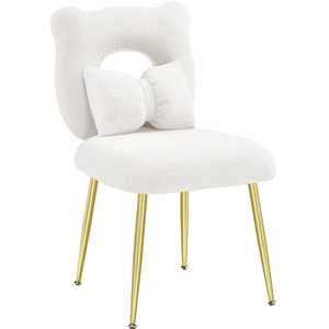 Yaheetech Dressing Table Chair with Gold-Tone Legs