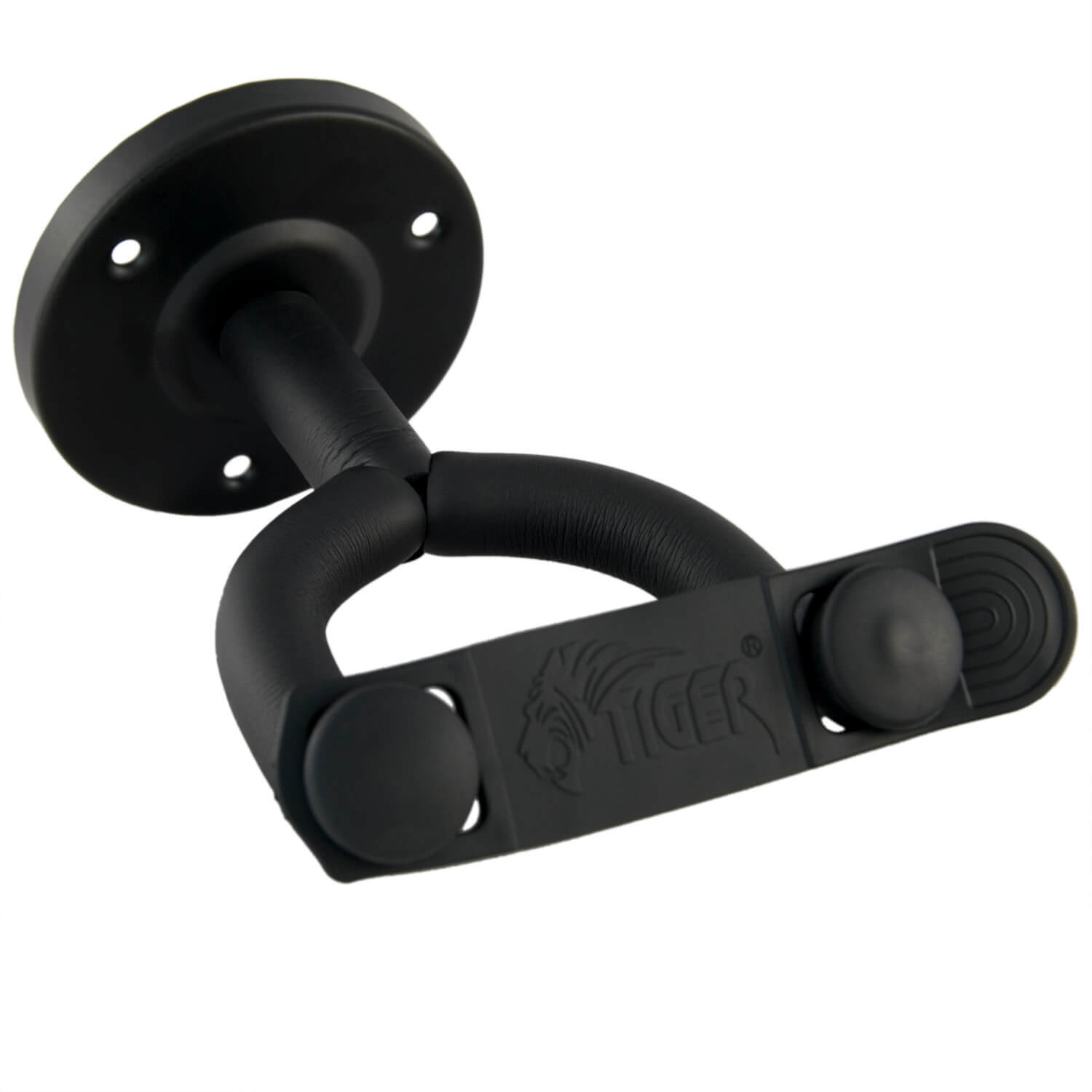 Tiger GST42-BK Guitar Wall Hanger | Secure Wall Mount Hook with Optional Securing Strap - Image 2