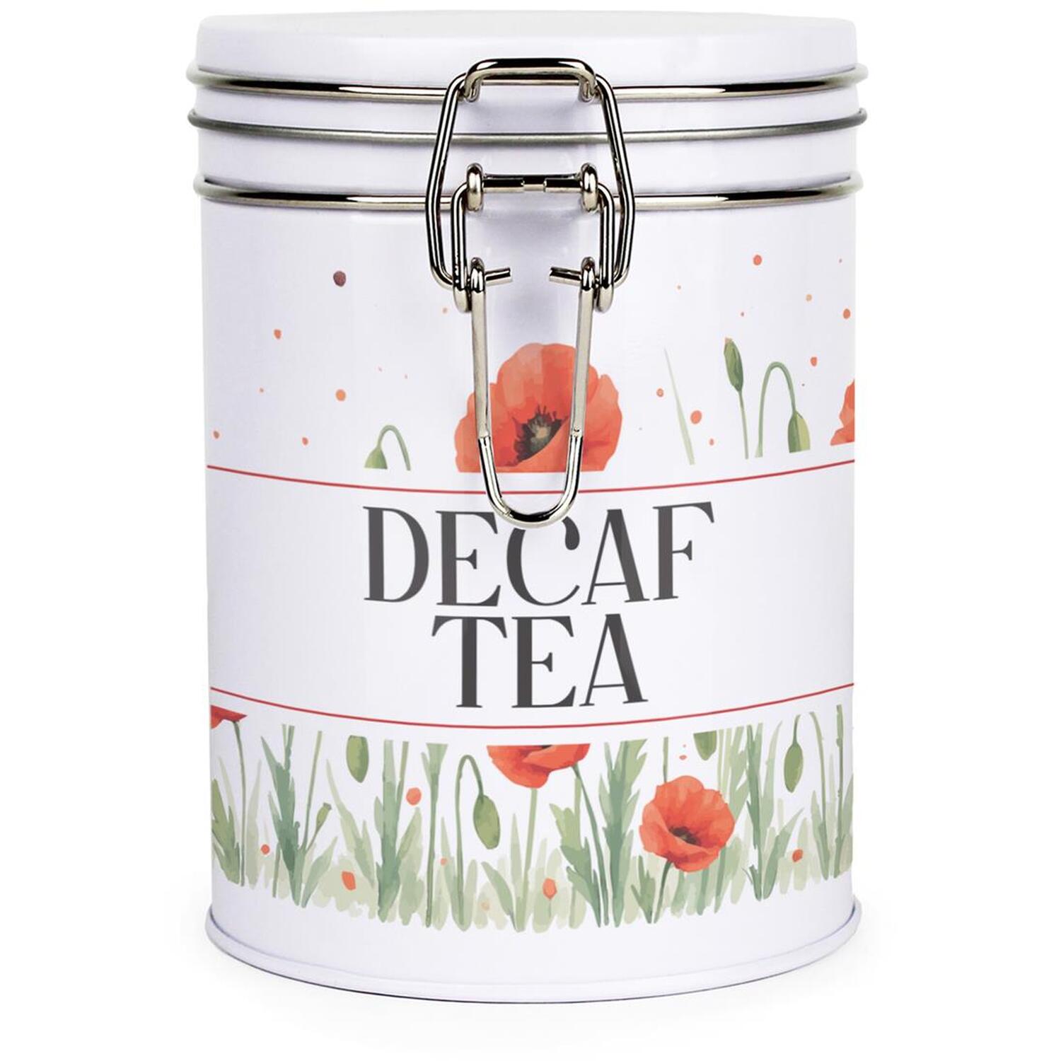 Purely Home Summer Poppies Clip-Lid Kitchen Storage Canister - Decaf Tea