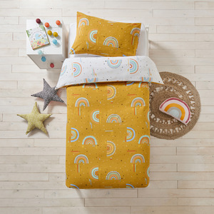 Vibrant Rainbow Kids Duvet Cover Set