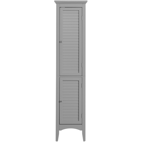Teamson Home Wooden Bathroom Cabinet Tall Standing Grey Glancy ELG-640