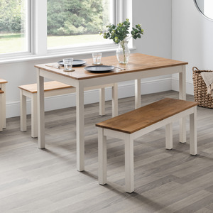 Coxmoor Bench - Ivory and Oak