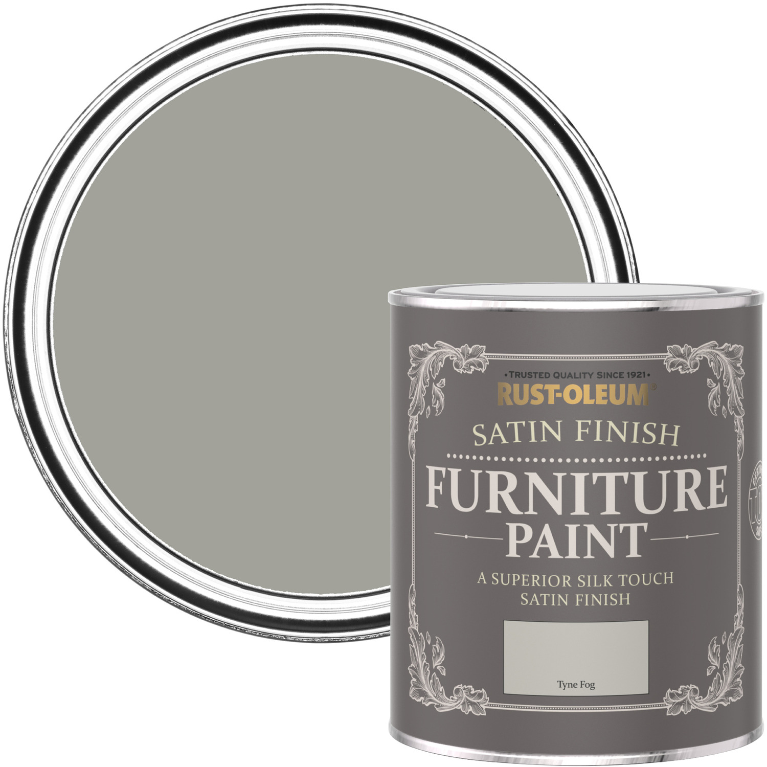 Rust-Oleum Satin Furniture Paint Tyne Fog - Grey