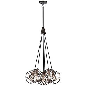 Rocklyn 6 Light Chandelier Cluster Cage Ceiling Pendant Steel, E27