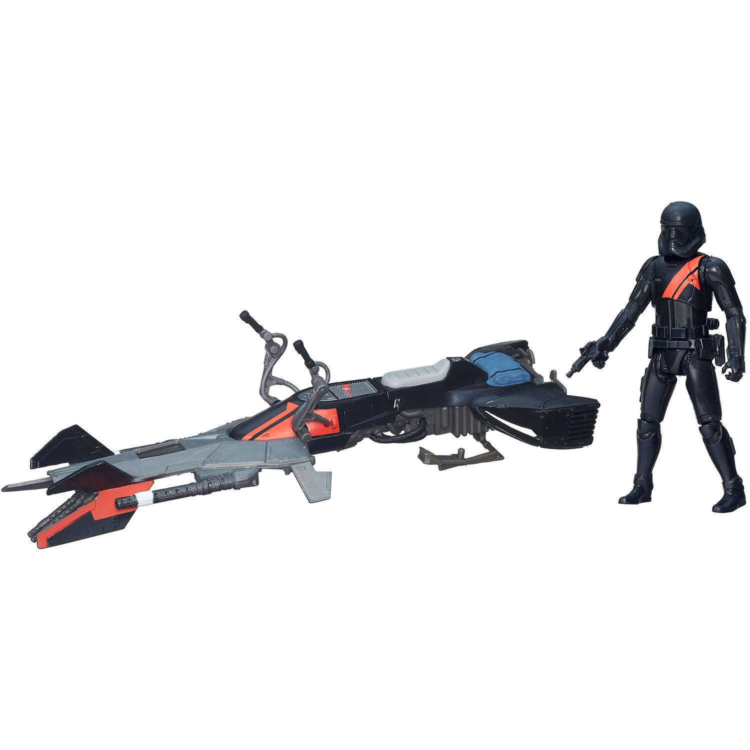 Image of Star Wars Elite Speeder Bike With Stormtrooper - Black