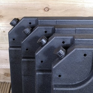 Black 4 Pack Square Water or Sand Filled Parasol Base  shot 2797737