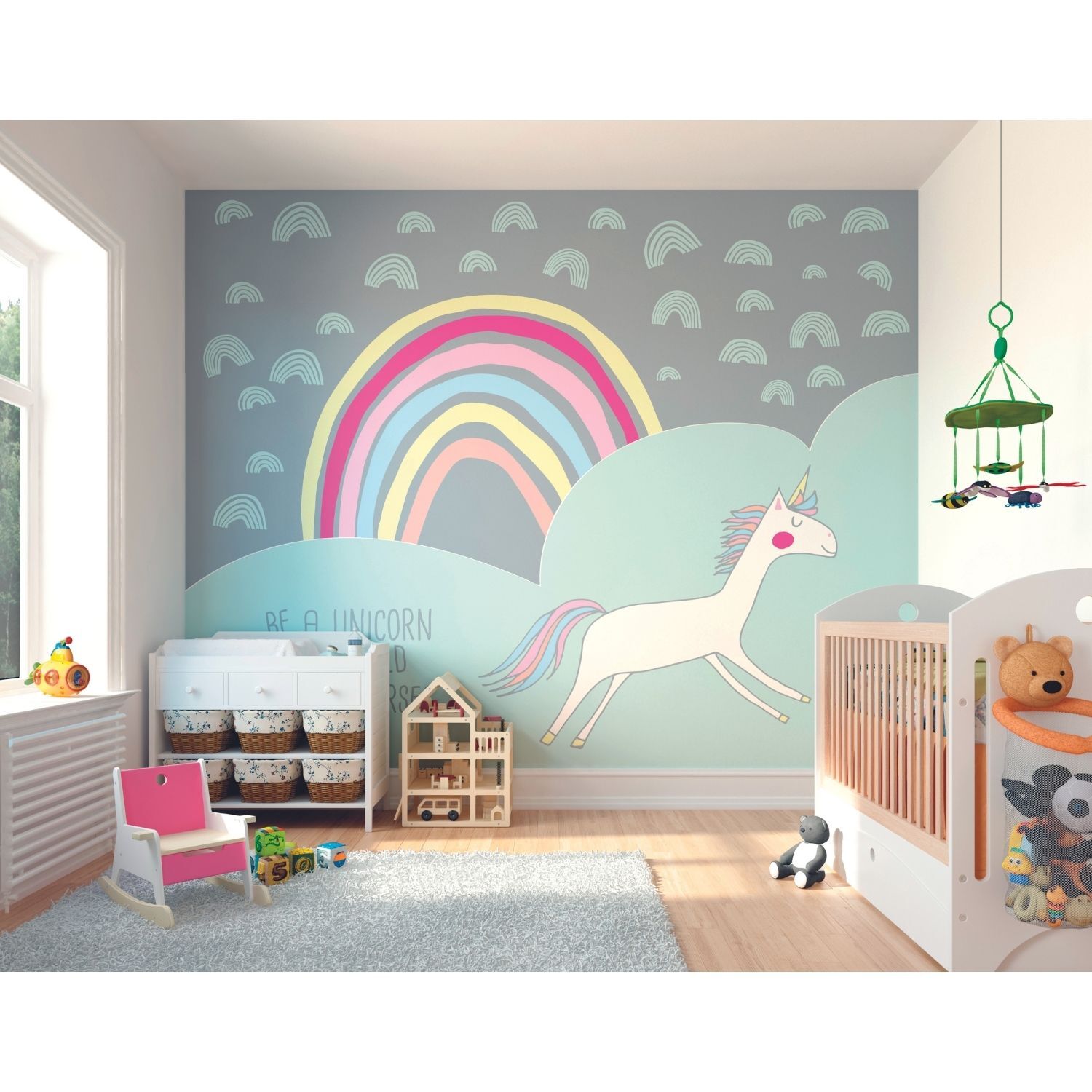 RAINBOW UNICORN MINT AND GREY