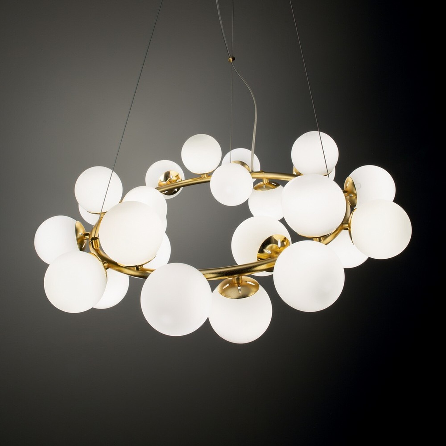 Dna 25 Light Globe Ceiling Pendant White G9 - White