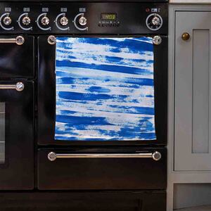 Blue Paint Strokes Kitchen Towel