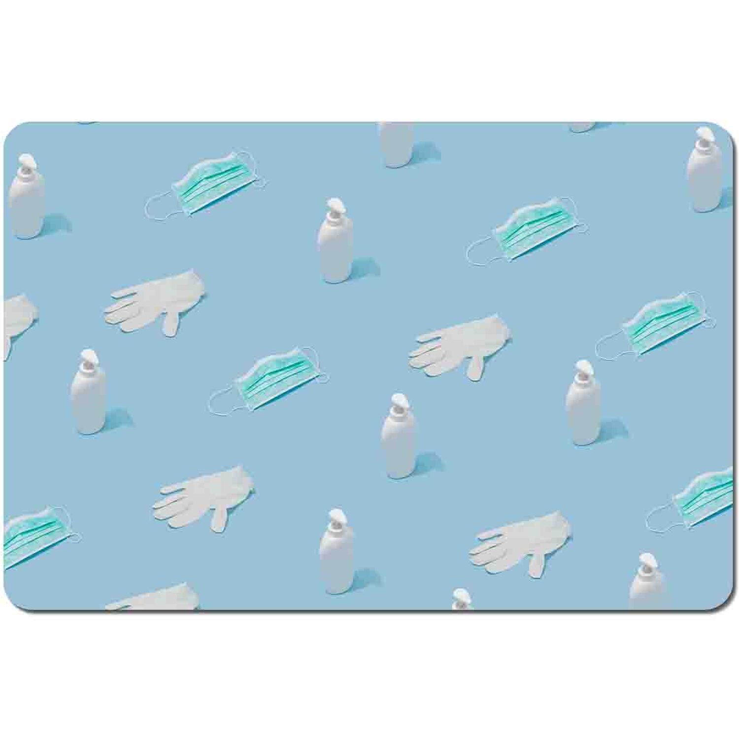 Image of Clean Hygiene Placemat Set - Blue