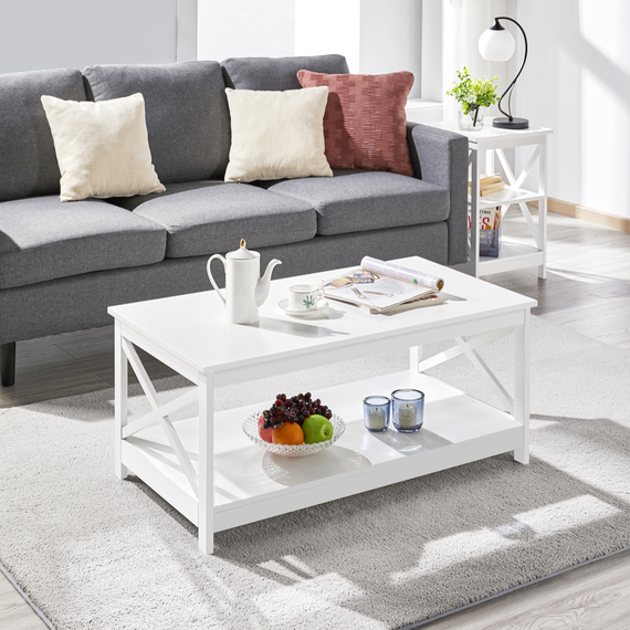 Coffee Table with Storage Shelf