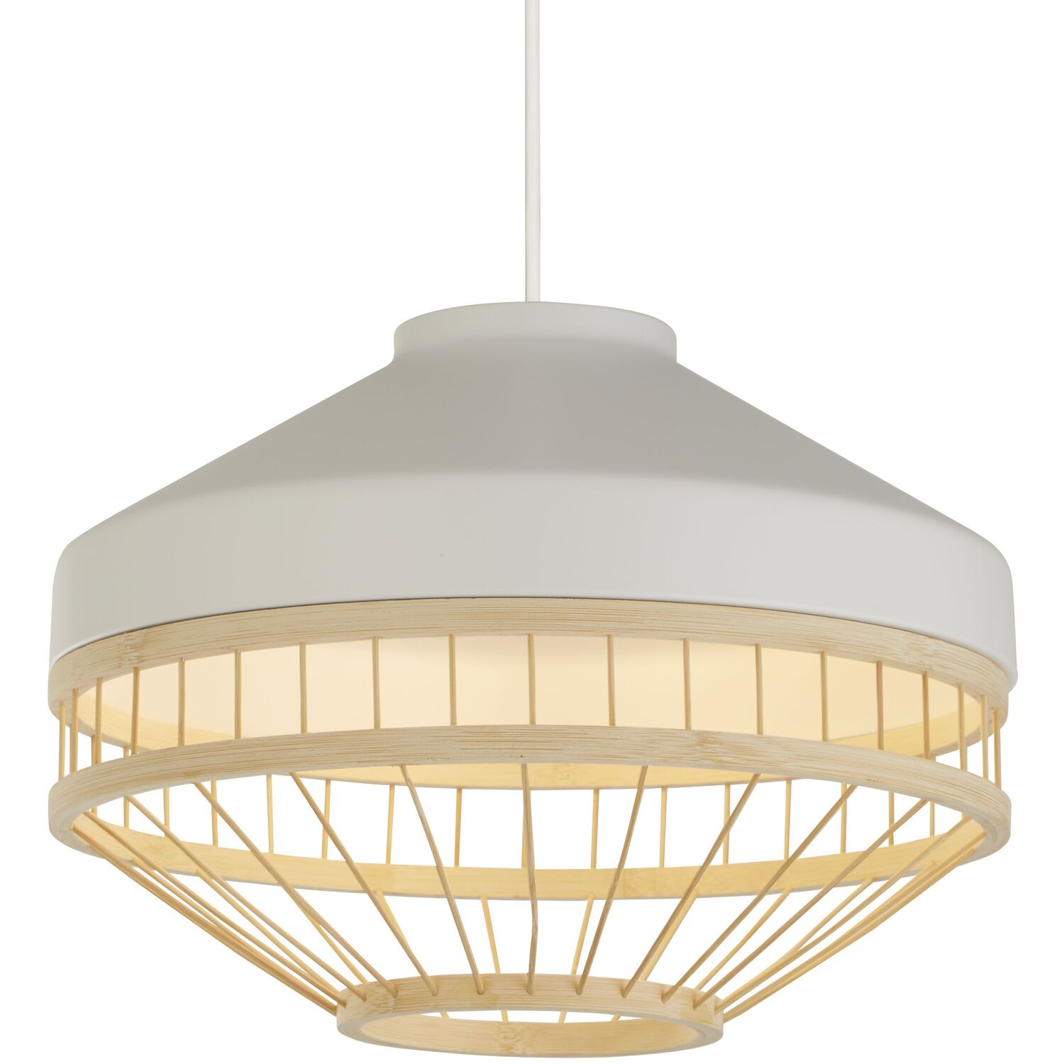 Image of Bamboo and Metal Diner Pendant -&hellip;