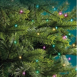 Pastel Micro LED Wire Christmas Tree Lights 7ft Multi Coloured 672 LEDs