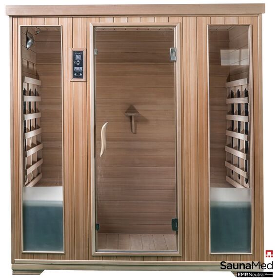4 Person Indoor Classic Hemlock FAR Infrared Sauna EMR Neutral