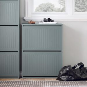 2 Flip-drawers Shoe Cabinet Cupboard