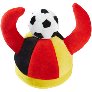 German Fan Hat With Horns