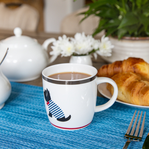 Set of 4 KitchenCraft China Solo Westie Mugs