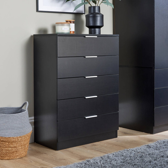 Home Source Phoenix 5 Drawer Bedroom Storage Chest 