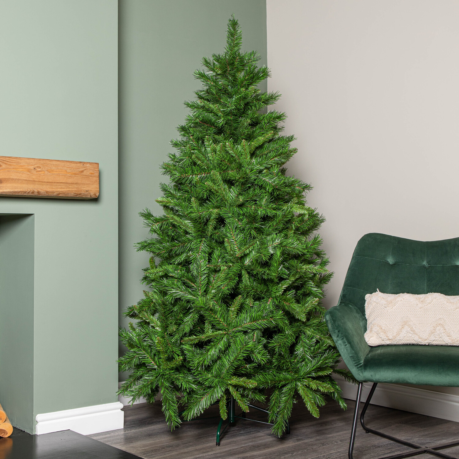 6ft (180cm) Luxury Kateson Fir Christmas Tree in Green with 816 tips - Green
