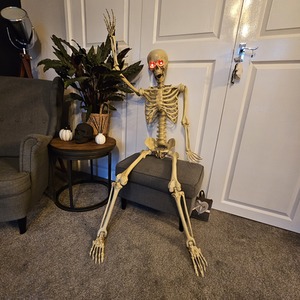 4 Pack Posable Full Body Halloween LED Skeleton Decoration