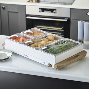 Cooks Professional 4-Section Buffet Warmer 7.2L Capacity