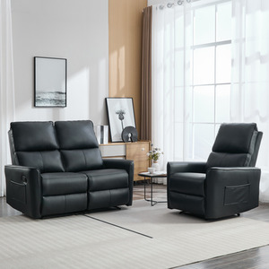 Madrid Manual Air Leather Recliner Sofa Set