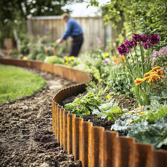 Corrugated Metal Garden Border Edging Roll
