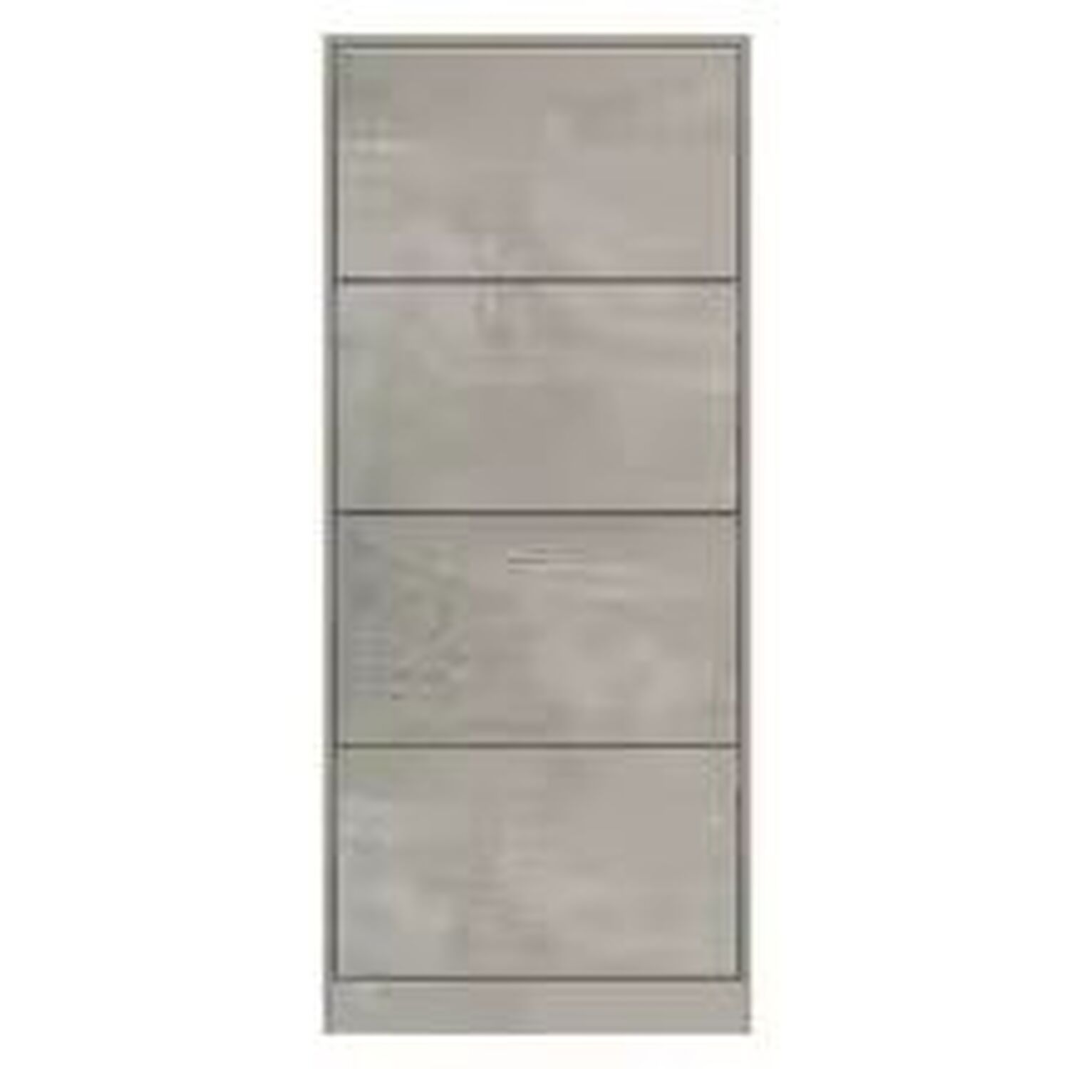 Modern Concrete Effect Shoe Cabinet Storage Solution - Grey