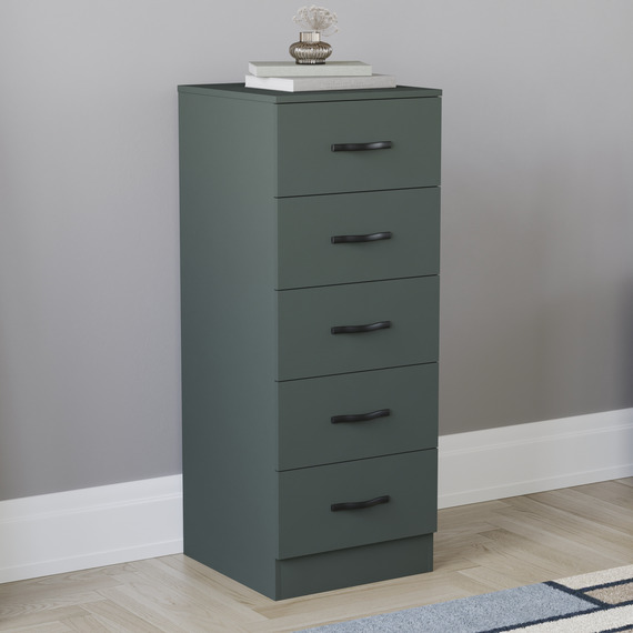 Riano 5 Drawer Narrow Chest of Drawers