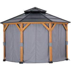 Sunjoy Gazebo Accessoris Curtain for Steel Gazebo -3.95m x 3.95m