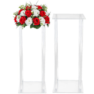 HomeScape Plant Stand for Centerpieces Clear Acrylic Flower Stand