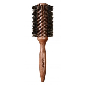 Mahogany Round Brush with Reinforced Wild Boar Bristles