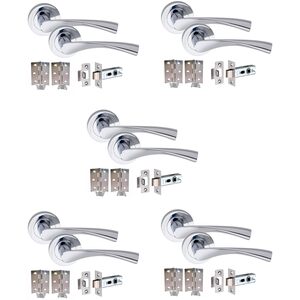 Astrid Door Handles On Rose Internal Set