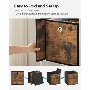 SONGMICS Rustic Storage Cube Bins Set of 6