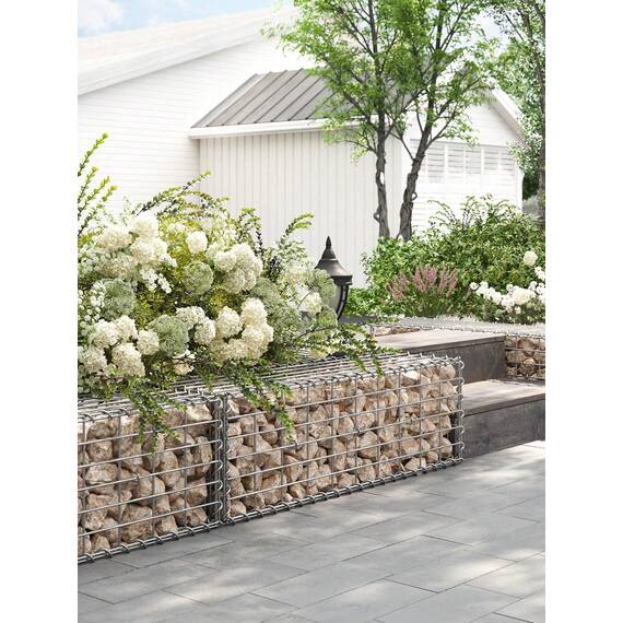 SONGMICS Metal Gabion Garden Basket