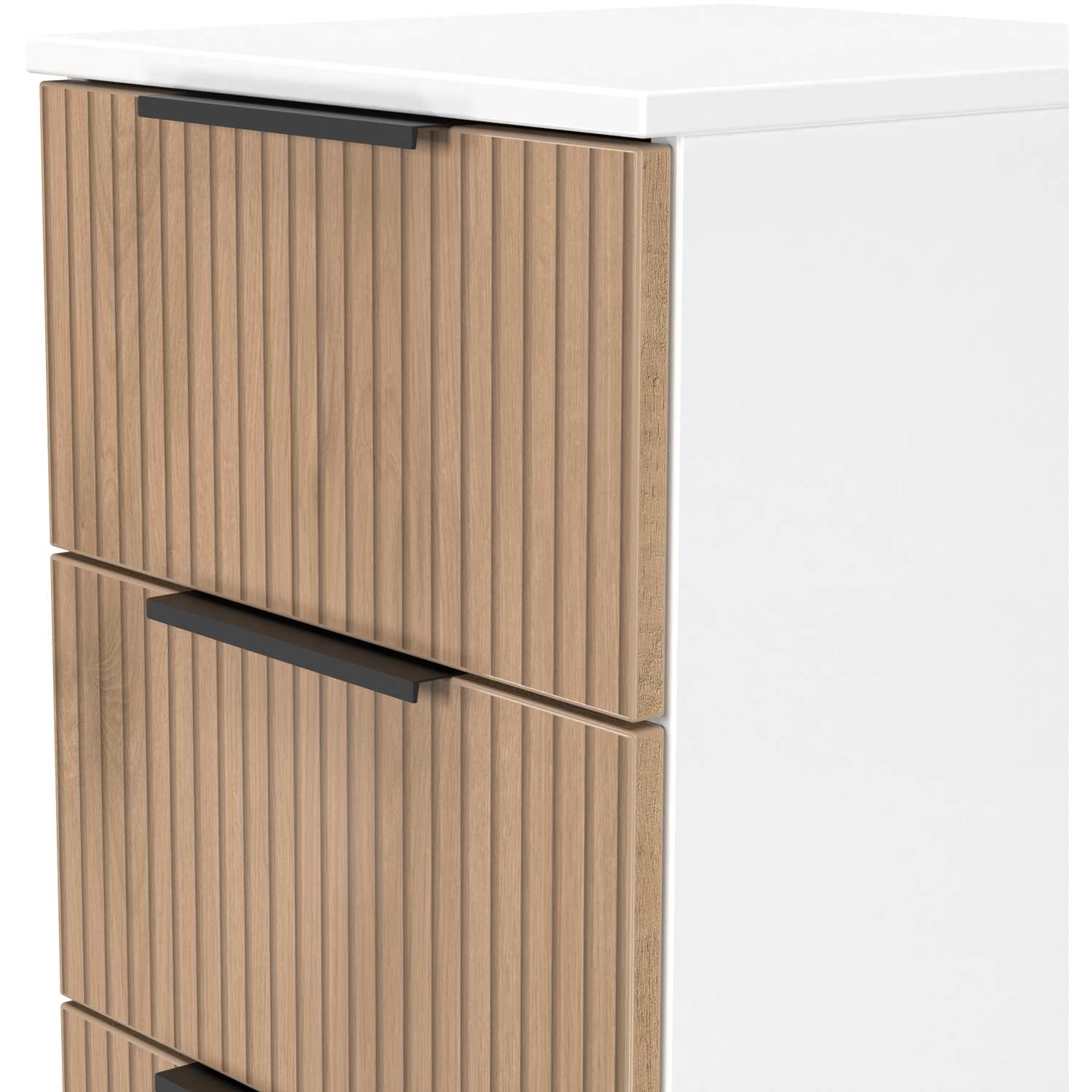 Java Ready Assembled 5 Drawer Bedside